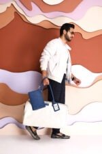 Royal Ace Duffel Bag | Ivory & Oxford Blue - Image 8