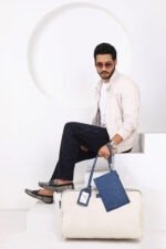 Royal Ace Duffel Bag | Ivory & Oxford Blue - Image 11